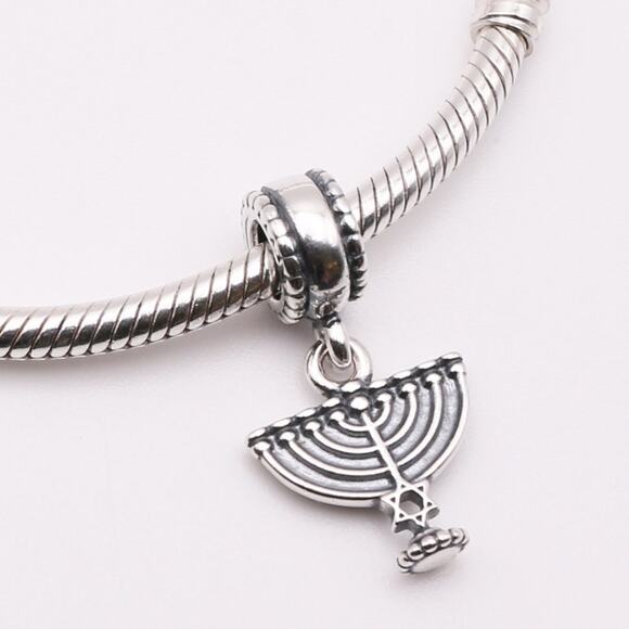 PANDORA Menorah Religious Jewish Dangle - 791362 - Picture 3 of 11